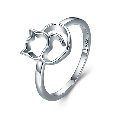 Silver Cat Ring